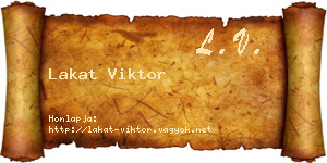Lakat Viktor névjegykártya